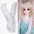 Dolls hairs, Rayon, grey, 5cm x 100cm, 1 piece