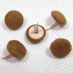 Decorative Brads, 5 Piece, brown, 8mm x 13mm x 5mm