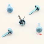 Decorative Brads & eyelets, High quality metal alloy, Light blue, 4.5mm x 8mm, 20  pieces