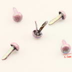 Decorative Brads & eyelets, High quality metal alloy, pink, 4.5mm x 8mm, 20  pieces