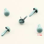 Decorative Brads & eyelets, High quality metal alloy, Light blue, 4.5mm x 8mm, 20  pieces