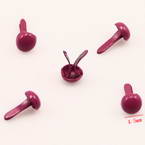 Decorative Brads & eyelets, High quality metal alloy, Pinkish red, 4.5mm x 8mm, 20  pieces