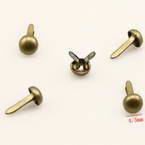 Decorative Brads & eyelets, High quality metal alloy, Light brown, 4.5mm x 8mm, 20  pieces