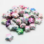 Paper stars, Paper, Assorted colours, 1.5cm x 1.5cm x 0.8cm, 50 pieces