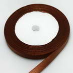 Satin ribbon, brown, 1cm x 21m, 1 piece