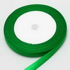 Satin ribbon, Dark green, 1cm x 21m, 1 piece