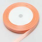 Satin ribbon, Salmon colour, 1cm x 21m, 1 piece