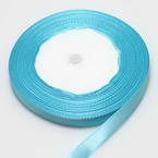 Satin ribbon, Light blue, 1cm x 21m, 1 piece