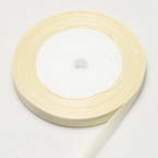 Ribbon, Satin, Cream colour, 22m x 0.6cm (approximate)