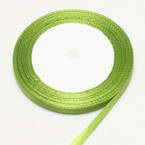 Ruban, Satin, Vert-Jaune, 22m x 0,6cm (approximatif)