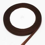 Ribbon, Satin, brown, 22m x 0.6cm (approximate)