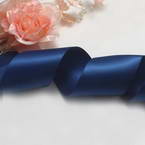 Double faced Colour Ribbons, Polyester, blue, 92cm x 3.8cm