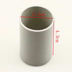 Plastic cylinders for Mesh flowers, Plastic, grey, 2.5cm x 2.5cm x 4.3cm, 1  piece