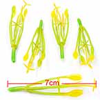 Lily Flower stamen, Plastic, Olive, 7cm, 5 pieces