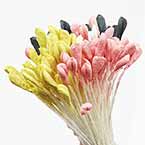 Matt cereal Stamens, white, blue, Matt (not shiny), 160 pieces (approximate)