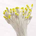 Flower stamen, Yellow, white, 100 pieces (approximate)