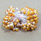 Étamines fleurs, orange, blanc, 100 morceaux (approximatif)