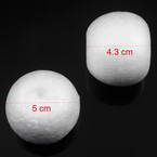 Apple foam model, foam, white, 5cm x 5cm x 4.3cm, 4 pieces