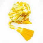 Two colours Specially dyed nylon, Nylon, Yellow, white, Stretched size 1.5m x 15cm, 1 piece