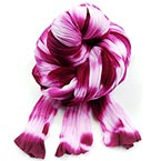 Two colours Specially dyed nylon, Nylon, Magenta, white, 1 piece, Stretched size 1.5m x 15cm