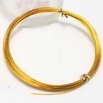 Aluminium wire, Aluminium, Gold colour, 5m, 0.1cm