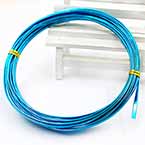 Aluminium wires, Aluminium, blue, 5m x 3mm x 1mm (approximate)