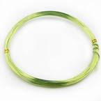 Aluminium wires, Aluminium, Lime green, 5m (approximate), 0.1cm