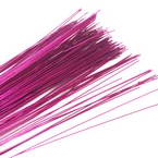 Florist wires, Magenta, 20 pieces, Length 80cm, Diameter 0.6mm (approximate), Gauge 22