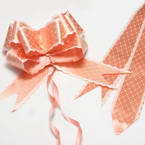 Automatic Ribbon bow, orange, Yellow, 3 Flower bows, 20cm x 15cm x 7cm