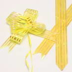 Automatic Ribbon bow, Yellow, 2 Flower bows, 13cm x 10cm x 4cm