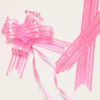 Automatic Ribbon bow, pink, 2 Flower bows, 13cm x 10cm x 4cm