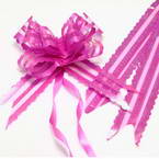 Automatic Ribbon bow, Organza, Magenta, 2 Flower bows, 19cm x 14cm x 6cm