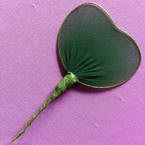 Nylon leaves for nylon flowers, wires and Nylon, green, 6cm x 5.5cm, 10 pieces