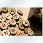 Coconut buttons, 1.2cm x 1.2cm x 0.2cm, 5 pieces