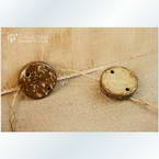 Coconut buttons, 1.5cm x 1.5cm x 0.2cm, 1 pieces