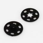 Buttons, Plastic, black, Diameter 15mm, 5 buttons