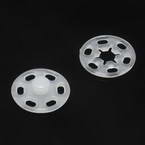 Buttons, Plastic, white, Diameter 15mm, 5 buttons