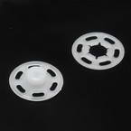 Buttons, Plastic, white, Diameter 21mm, 1 Button