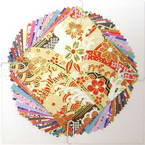 Yuzen Chiyogami floral patterns, Assorted colours, 10cm x 10cm, 30 sheets Yuzen Chiyogami floral patterns, Assorted colours, 10cm x 10cm, 30 sheets