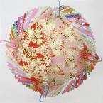 Yuzen Chiyogami fleur motifs, Assortiment de couleurs, 10cm x 10cm, 30 feuilles