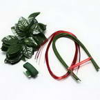  Mesh Nylon flower making kit, Olive-Green, pink, 10 flowers, Rose
