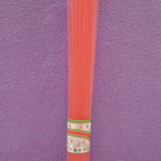 Lucky star plastic straws, Plastic, red, 36cm x 2.5mm, 60 pieces
