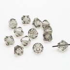 Bead, Crystal, grey, Faceted Bicones, 8mm, 10 Beads
