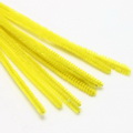 Felt covered wire, Metal and Polyester, Yellow, 29cm x 0.6cm, 10 Felt covered wires