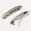 Hair slide, High quality metal alloy, Metallic colour, 6.5cm x 0.9cm, 2 pieces