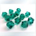 Crystal beads - faceted 8mm, green, 10 Piece